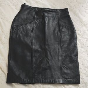 Pinko Leather Skirt Sz L